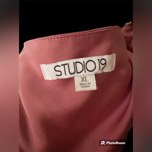 Studio 19 Boutique Dress, Pink/Mauve color, Size XL, Silk Material, Has a zipper - Picture 5 of 5